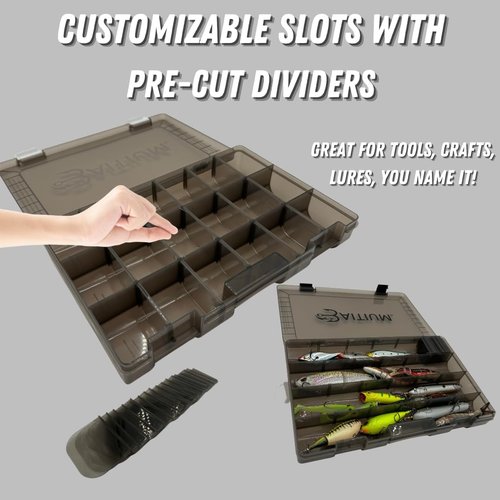 Baitium Tackle Box Organizer - Versatile Fishing Storage with Dividers | 3700 Size (2 Pack)