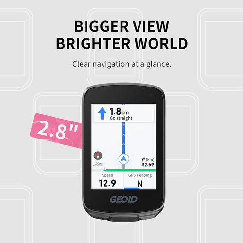 GEOID CC700 Wireless Bike Computer - 2.8" Color Screen, Route Navigation & Fast GPS Positioning
