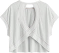 **SOLY HUX Women's Open Back Workout Tee - Casual Athletic Short Sleeve Gym Shirt**