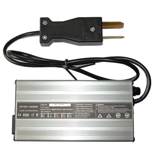 ScaAuto 48 Volt Golf Cart Charger 48 Volt 5A Battery Chargers Trojan Golf Cart Batteries Golf Cart Accessories with Crows Foot Plug for Ezgo Yamaha Club Car TXT Super Hauler