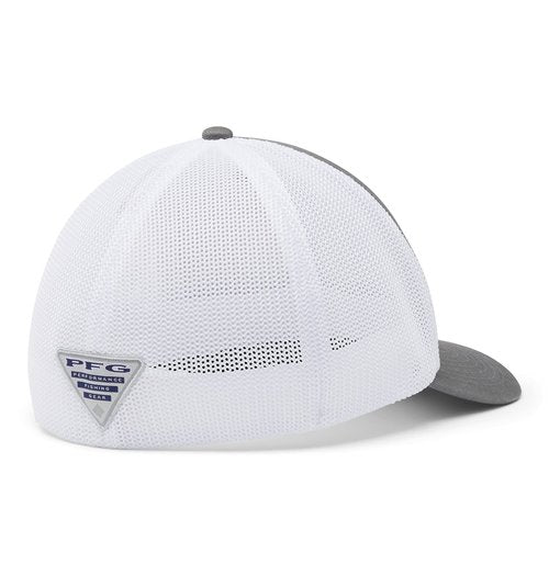 Columbia Unisex PFG Hooks Mesh Ball Cap-High Crown, Titanium/Silver, XX-Large