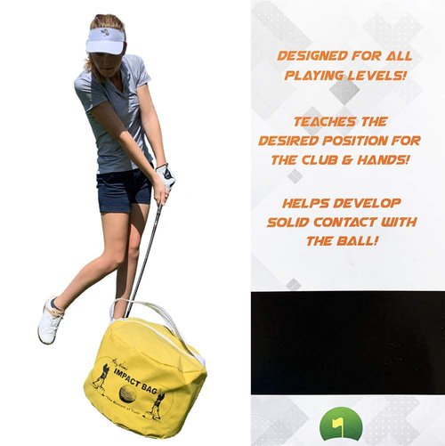 Impact Bag Golf Swing Trainer - Dr. Gary Wiren's Golf Training Aid and Practice Tool - Waterproof and Durable