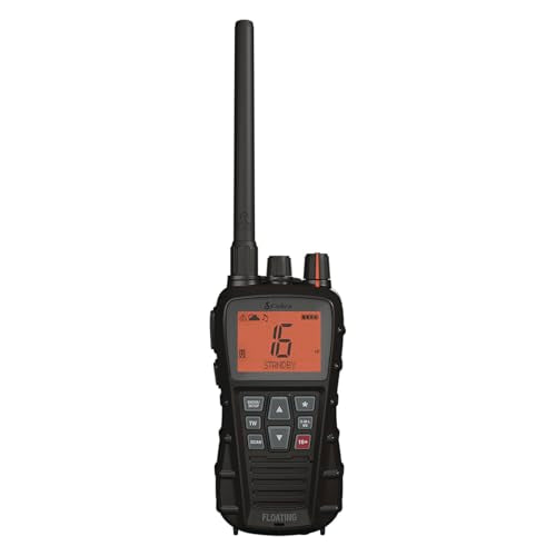 Cobra BlueBound 350 VHF Marine Handheld Radio, 6W Waterproof Floatable Black