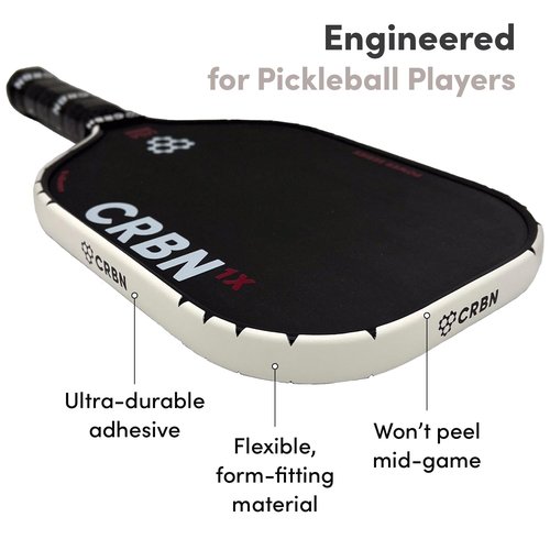 CRBN Pickleball - Edge Guard Tape - Protective Pickleball Paddle Edge Tape - Black 16mm 4 Pack
