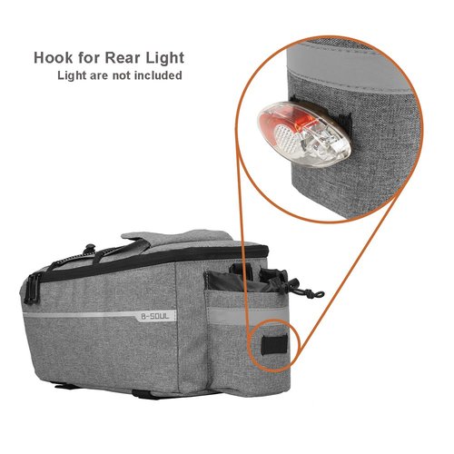 JUST DO Bike Bag Back Rack Bag Waterproof Bicycle Panniers Carrier Cooler Big Capacity With Bottle Bag For Rear Rack
