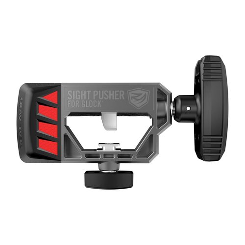 Real Avid Universal Glock Sight Pusher – Front & Rear Dovetail Sight Installation & Adjustment Tool – Works with Glock 19, 17, 43, 26, 22, 48 & More – Includes 2-in-1 Pin Punch & Nut Driver