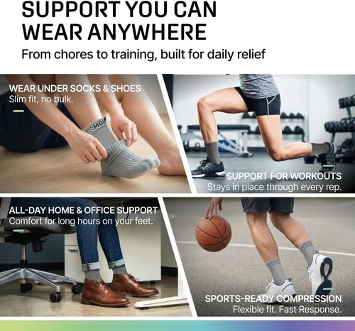 Modvel Ankle Brace - Compression Ankle Sleeve for Sprains & Tendonitis Relief | Right/Left Support