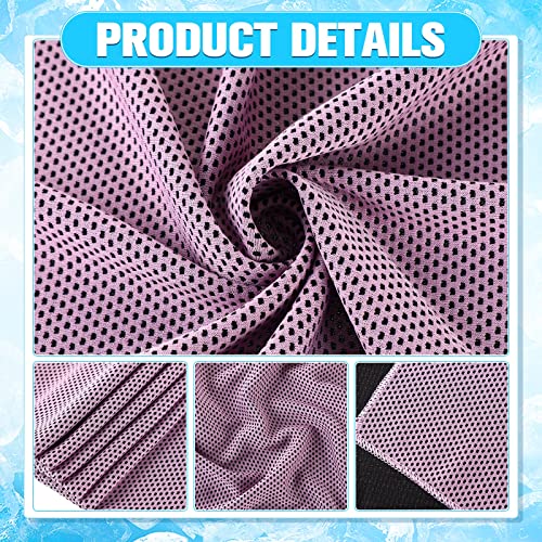 Multicolor Cooling Towels Bulk 80 Pack for Neck and Face - Lightweight & Reusable