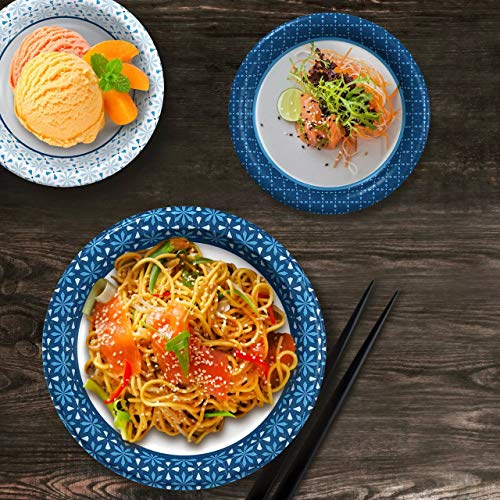 Ultra Dinner Paper Plates 10 Inch Pack of 204 - Microwavable & Grease-Resistant