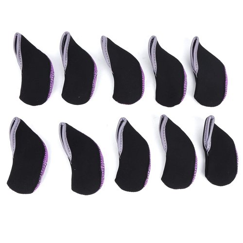 Liukouu Golf Iron Head Covers Set, 10Pcs Neoprene Black Numbered Golf Irons Covers