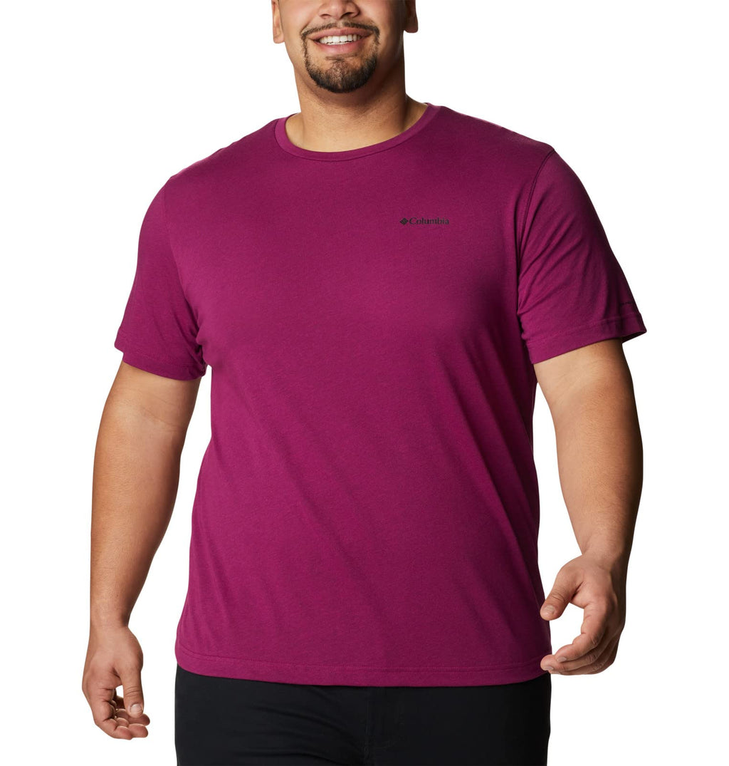 Columbia Men's Big & Tall Thistletown Hills Short Sleeve, Red Onion Heather, 2X B&T