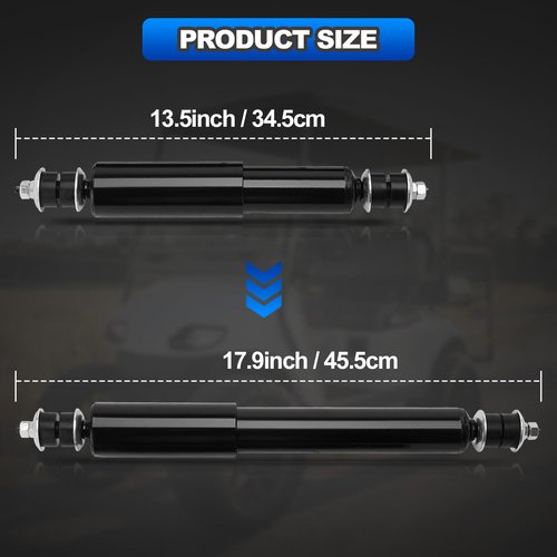 4PCS Front and Rear Golf Cart Shock Absorbers Compatible with EZGO TXT 1994-Up Gas & Electric Models Replace# 76418-01, 70928-G01