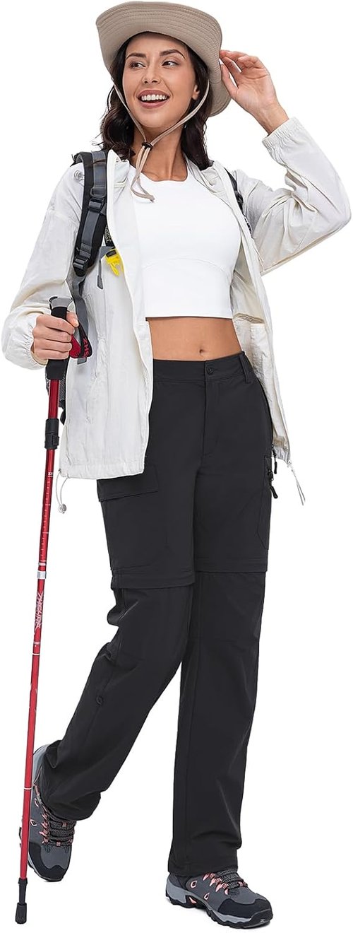 Cycorld Women's Convertible Hiking Pants - Quick-Dry, Stretchy & Lightweight with 5 Deep Pockets