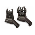 IMI Defense TFS Front and Rear Flip-Up Iron Sights – Polymer Backup Sight Set, Dual Aperture, Fiber-Reinforced, 45-Degree Offset (Black)