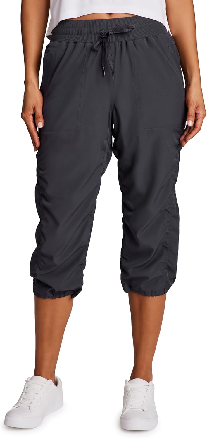 RBX Active Capri Pants - Lightweight Stretch Joggers for Women | Casual Drawstring Design