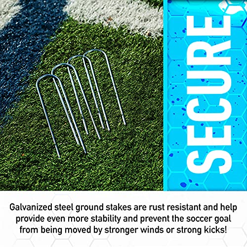Franklin Sports Folding 6' x 4' Steel Soccer Goal - Quick Setup, Portable, Black