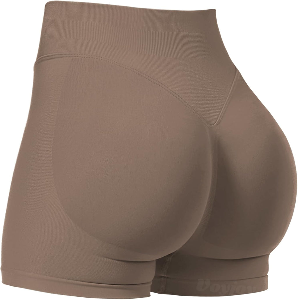 VOYJOY Women's Workout Shorts - Scrunch Butt Lifting Seamless Biker Shorts | Multiple Sizes Available