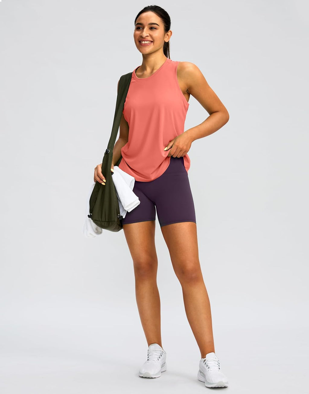 Skiennix Women's Athletic Tank Tops - Racerback Sleeveless Design for Yoga & Gym | Loose Fit