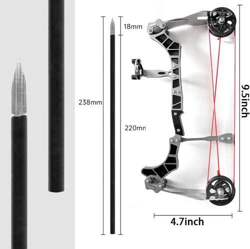 Archery Bow Set Left and Right Hand Compound Bow Hunting Bow Metal Material Catapult RH/LH for Practice Archery