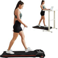 GOYOUTH 2 in 1 Under Desk Electric Treadmill - Motorized Walking & Jogging Machine with Remote Control & LED Display for Home/Office Use