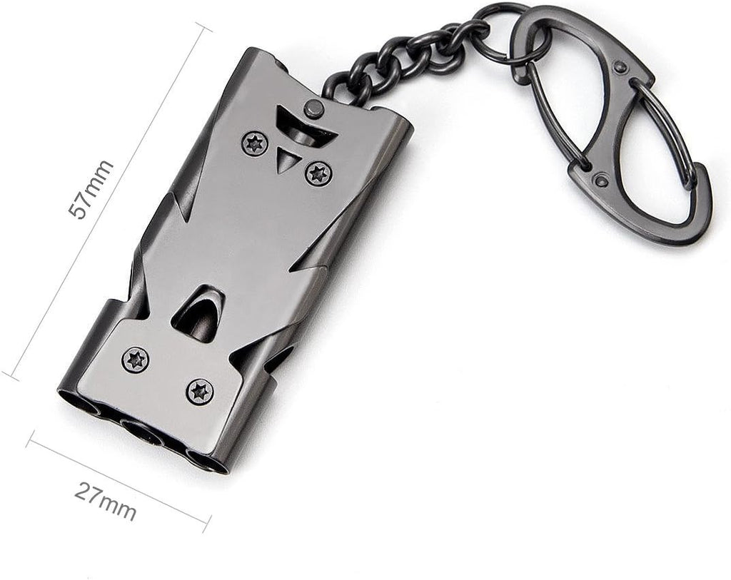 Skiennix Emergency Whistle Keychain - High Decibel Stainless Steel Safety Device