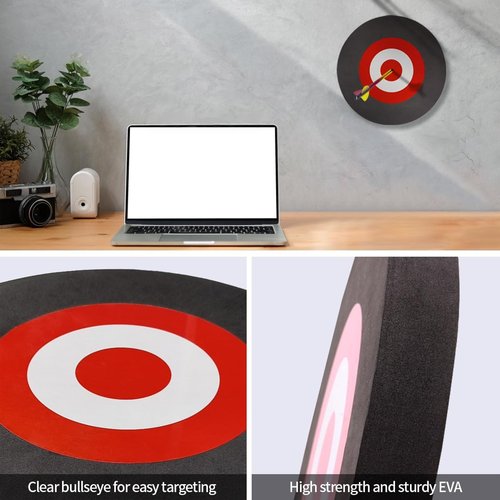 Cifupy 9.8'' Round EVA Foam Arrow Target - Lightweight Portable Archery Practice for Indoor & Outdoor Use