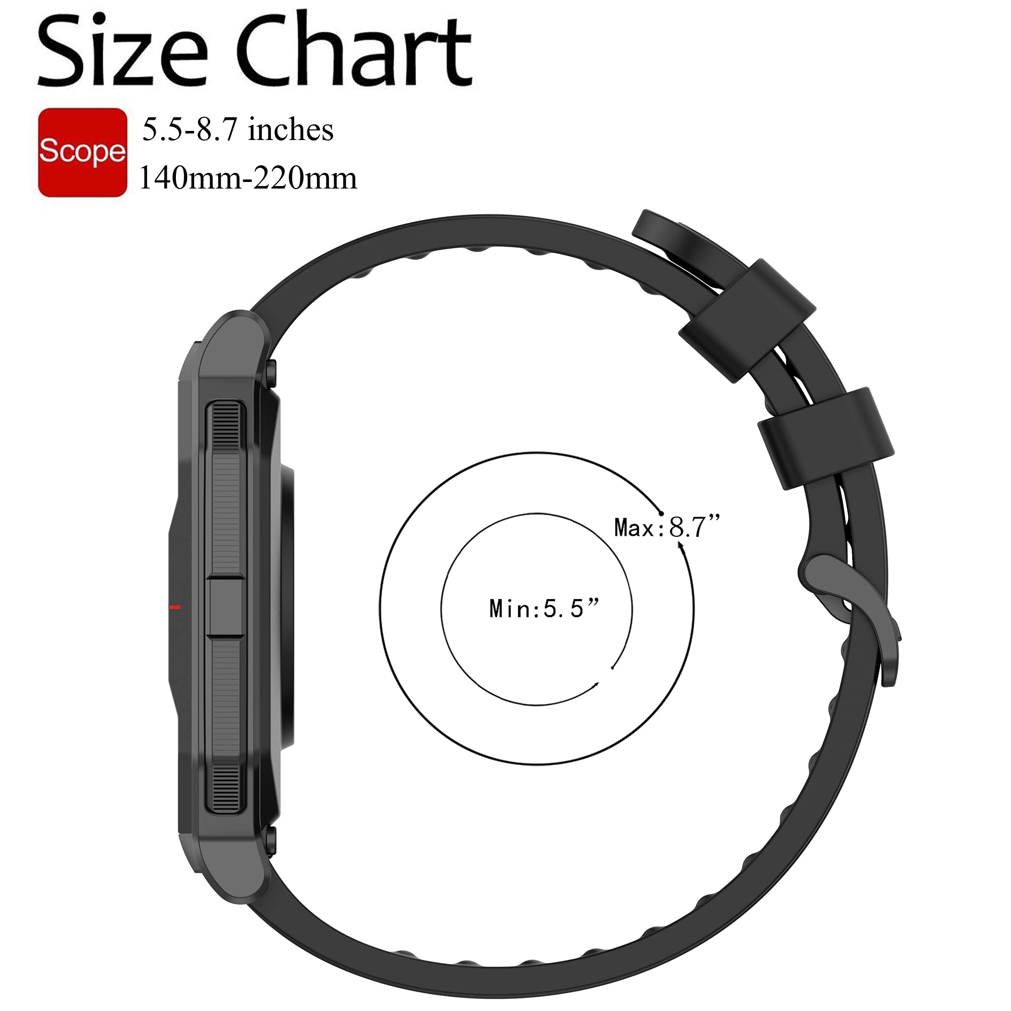 QGHXO Band for Amazfit GTS 4/4 Mini/3/2/2e/ GTR Mini/GTR 42mm/Active, Soft Silicone Replacement Band for Amazfit Bip 3/3 Pro/U Pro/S lite/Lite/S/U