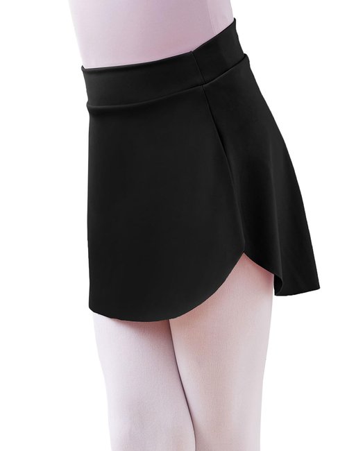 Avrigir Black Opaque Little Girls Ballet Skirts Pull on Short Mini Dance Skirt for Kids