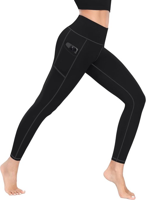 MIRITY High Waist Yoga Leggings - Buttery Soft Workout Pants with Pockets for Women | Single Pack