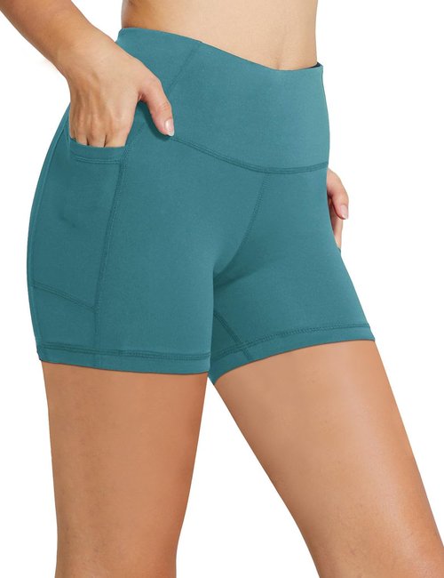 Baleaf Women's High Waist Biker Shorts - 8"/5"/3" Spandex Yoga & Workout Shorts with Pockets