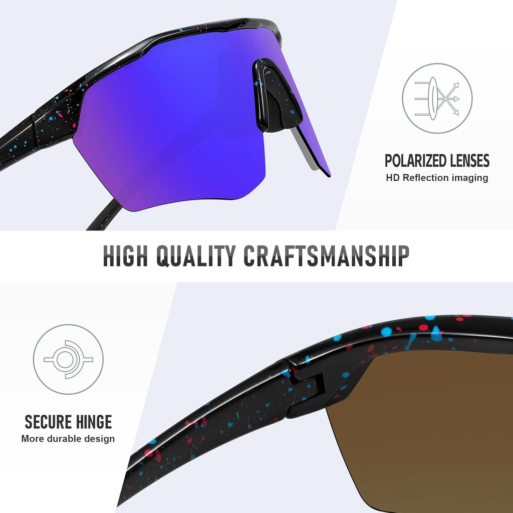 Skiennix Kids Sports Sunglasses - Polarized Protection for Boys & Girls | Ages 5-15
