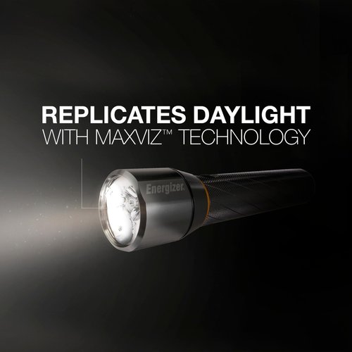 Energizer Vision HD Extra Performance LED Flashlight with Digital Focus, Durable and Bright Flashlight for Hurricane Supplies and Camping Gear, Flash Light with AA Batteries Included, Pack of 1