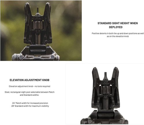 Magpul MBUS PRO Steel Backup Sights - Durable, Precision-Engineered Sights for Enhanced Accuracy