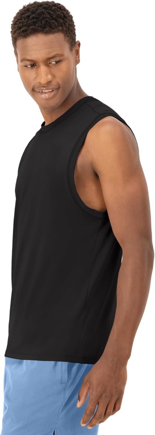 Hanes Men's Moves Tank - Performance Moisture-Wicking Tank Top with 4-Way Stretch