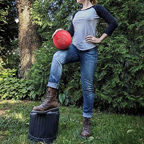 7 Inch Foam Dodgeball Set for Kids & Adults - Soft Skin, Low Bounce, 6 Balls with Mesh Storage Bag