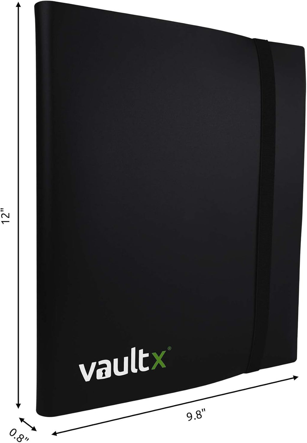 Vault X 9 Pocket Trading Card Binder - Holds 360 Cards | Standard Size, 20 Side-Loading Pages, Black