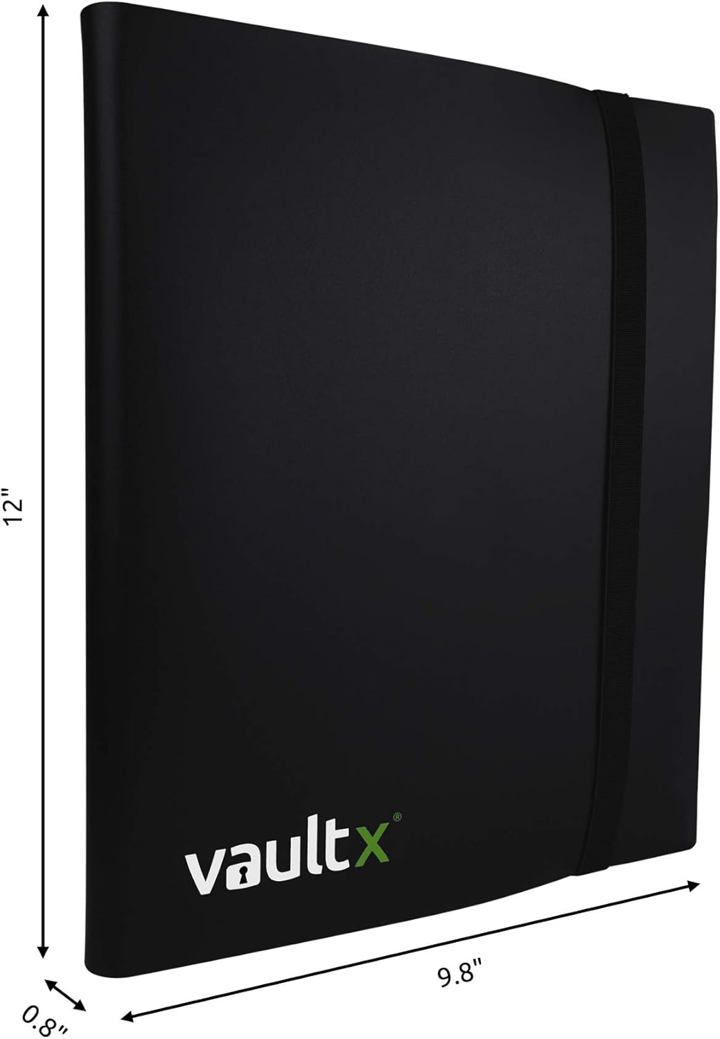 Vault X 9 Pocket Trading Card Binder - Holds 360 Cards | Standard Size, 20 Side-Loading Pages, Black