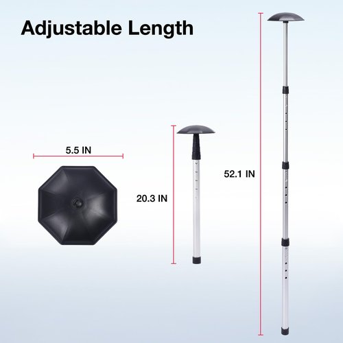 Gofly Golf Travel Bag Support Pole, Adjustable Aluminum Alloy Golf Stiff Arm Club Protector Stick, Telescopic Golf Travel Bag Support Rod Accessories for Airline Travel, Prevent Club Damage and Impact