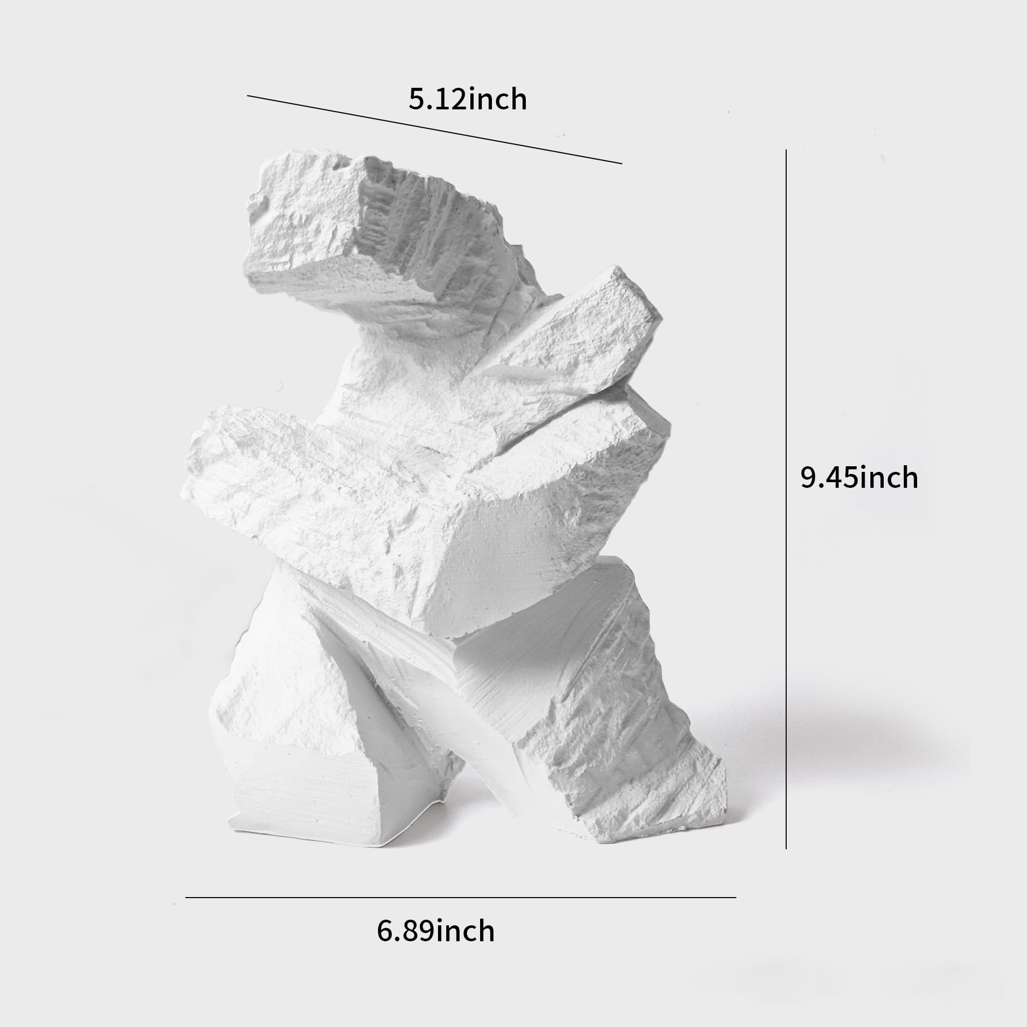 LOCZAR Statues for Home Decor, Tai Chi White Sculptures Home Decor Sumo Resin Figurine Abstract Art Unique for Living Room Office Shelf Side Table Entryway Decorations Eclectic Gamer Dancer Men Gifts