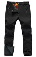 Rdruko Men's Snow Ski Pants Waterproof Insulated Fleece Lined Snowboard Winter Hiking Camping Pant with Zipper Bottom Leg, Black, 34