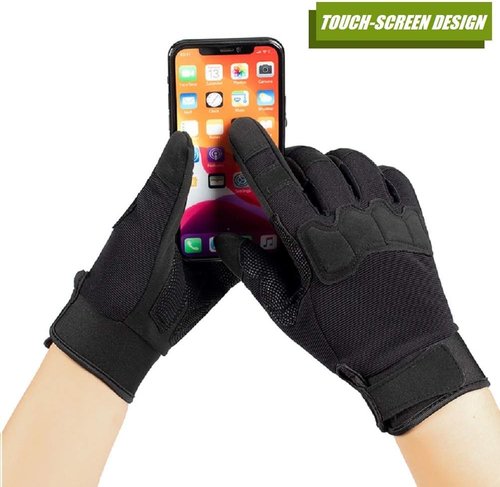 HYCOPROT Full Finger Gloves - Breathable Touch Screen Knuckle Protection for Outdoor Activities