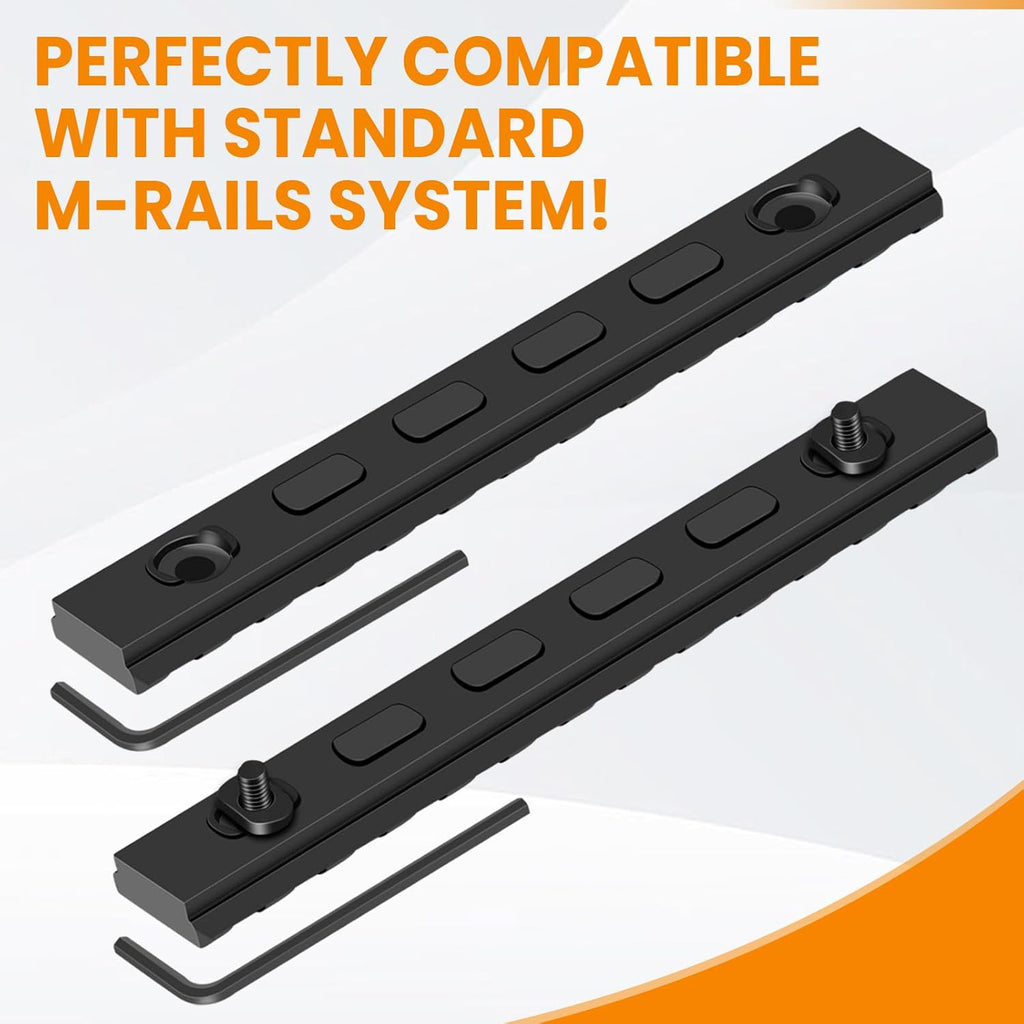 Picatinny Rail Adapter by [Brand Name] - 13 Slot Aluminum Accessory Set with T-Nuts & Screws | 5.31” Black