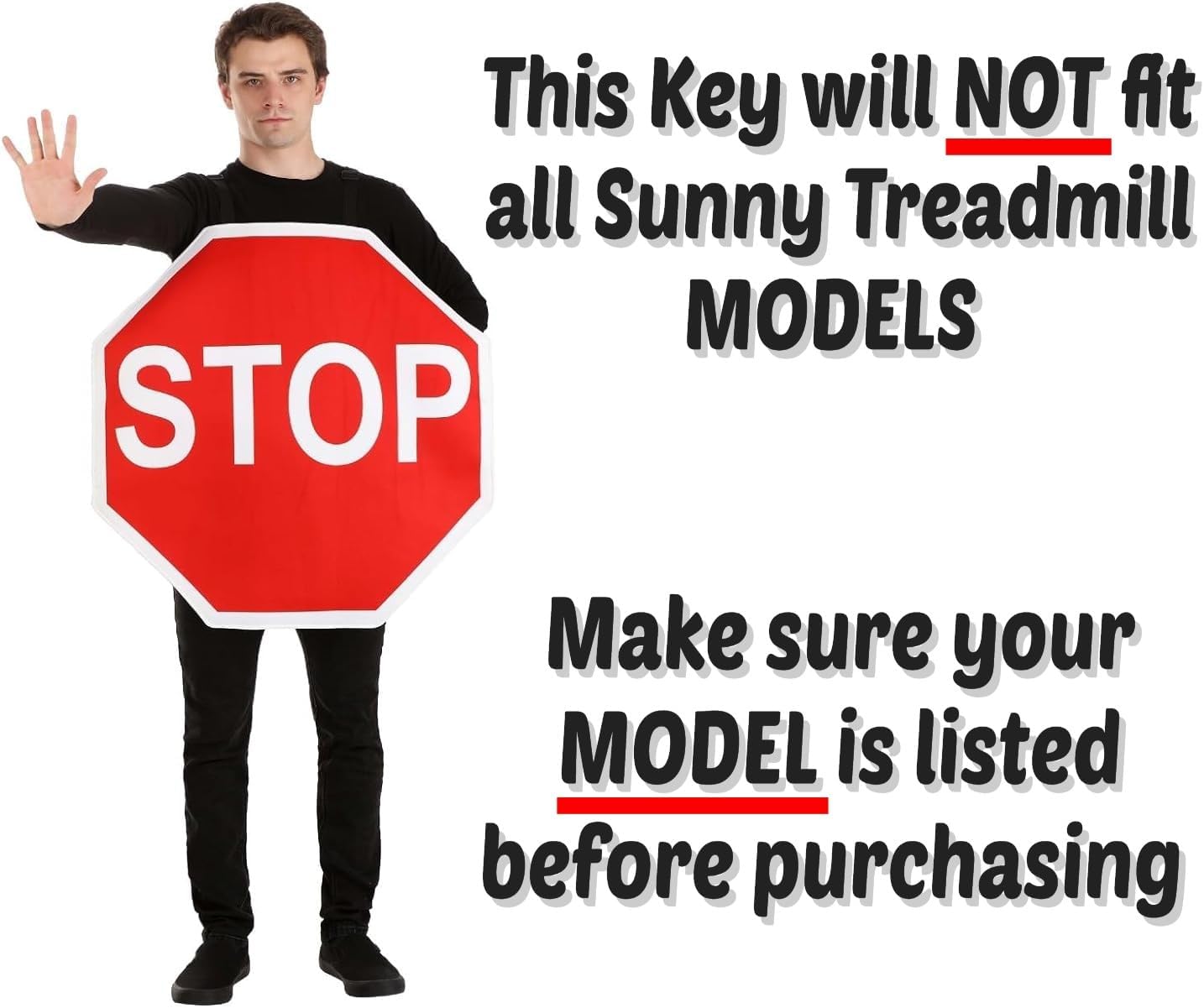 Sunny Health and Fitness Treadmill D10 Safety Key - Replacement for Multiple Models | Durable and Reliable