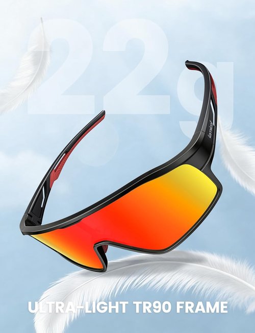 Lamicall Polarized Kids Baseball Sunglasses - UV400 Protection for Ages 8-14 | Sports Cycling Glasses