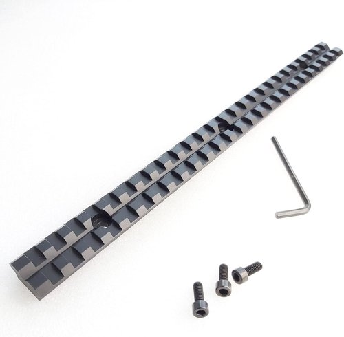 Crotek 10-Inch Picatinny Rail Mount - Durable Aluminum with 25 Slots | Sleek Black Finish