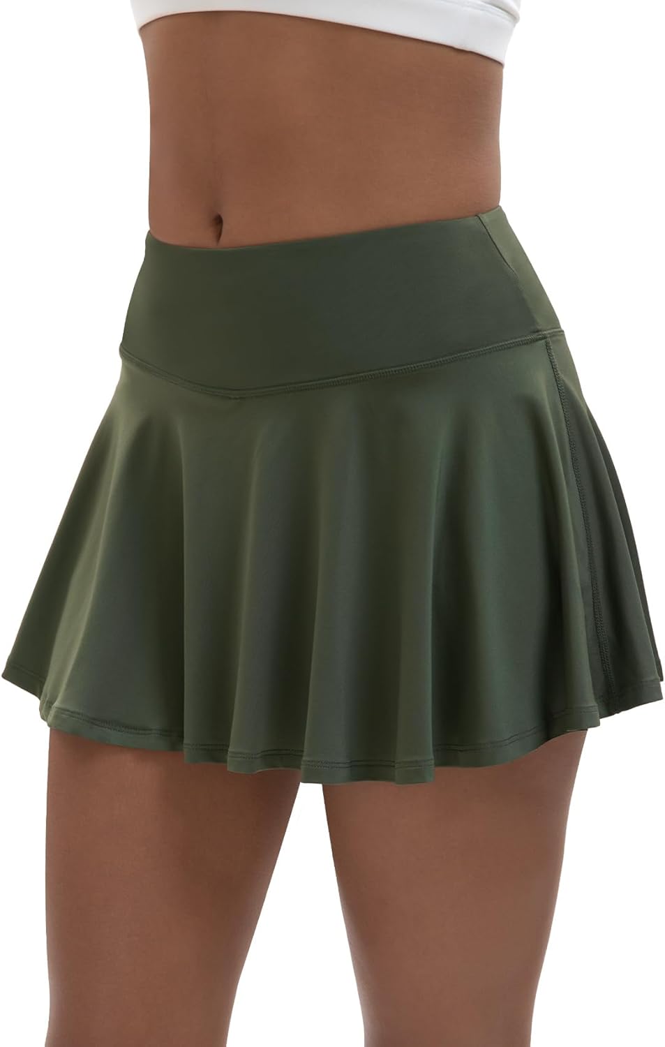 Skiennix Women's High Waisted Tennis Skirts - Lightweight Athletic Golf Skorts with Pockets & Inner Shorts