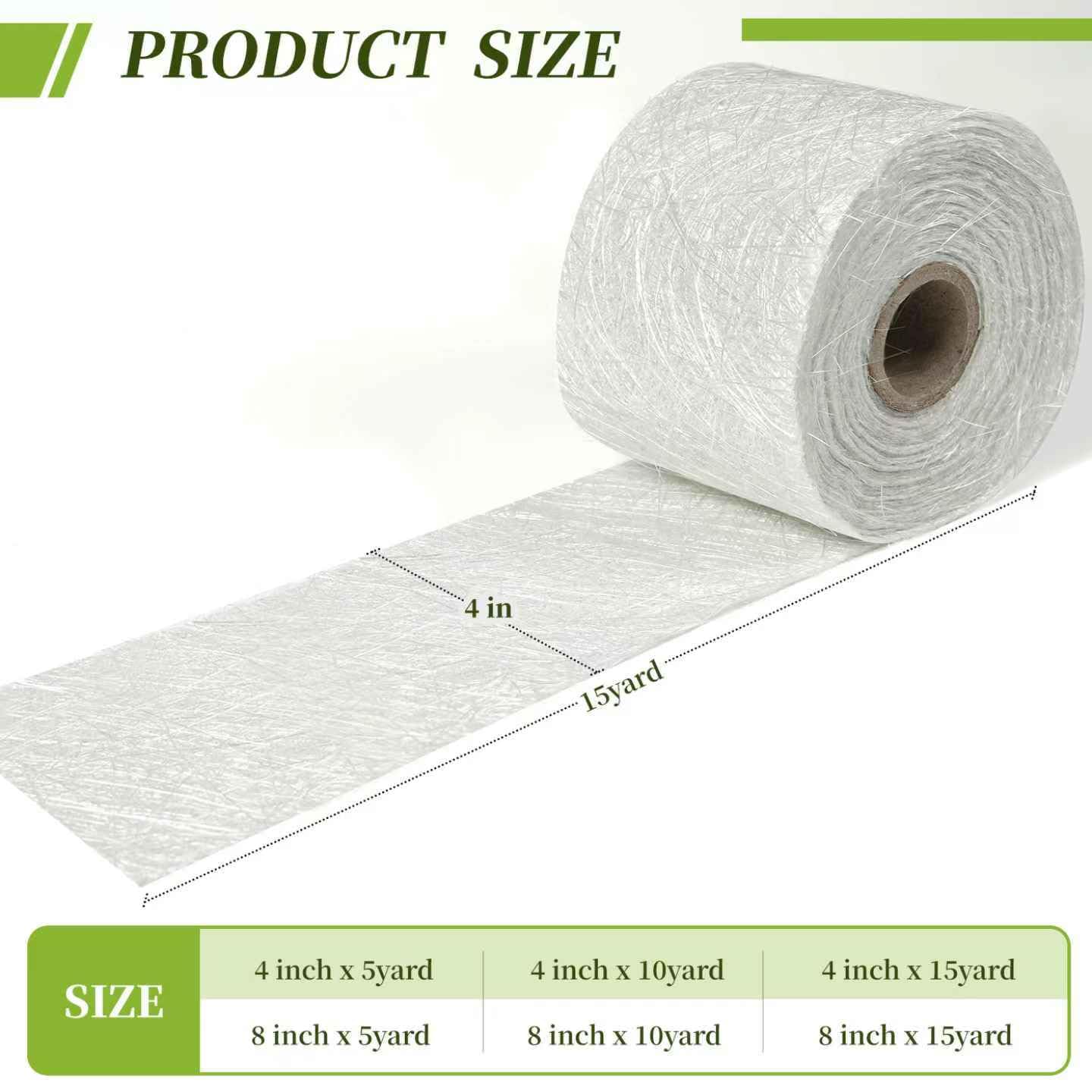 Skiennix Fiberglass Chopped Strand Mat - Easy-To-Use Repair Kit for Structural Reinforcement | 4 Inch, 15 Yards