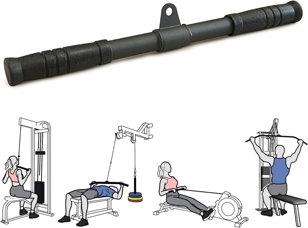 Skiennix Pull Down Bar - 360° Rotating Lat Pulldown Attachment for Cable Machines | Strength Training Accessory