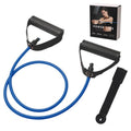 Resistance Bands with Handles, Single Resistance Tubes, Workout Bands with Handles, Durable Exercise Band for Stretching, Home Workouts, Physical Therapy, Fitness, Natural Latex (Blue-Light)
