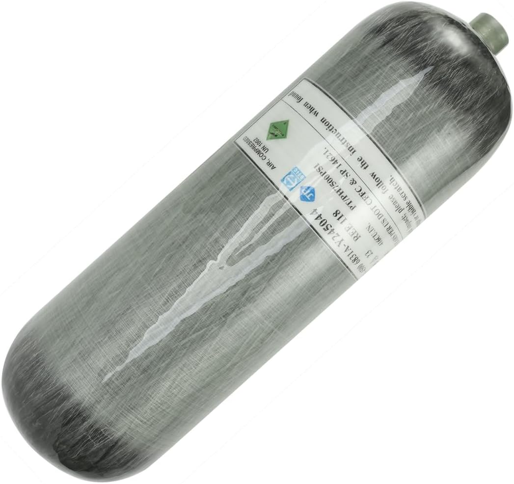 Skiennix 4500PSI Carbon Fiber Tank - 6.8L DOT Certified PCP Paintball Fill Station Cylinder